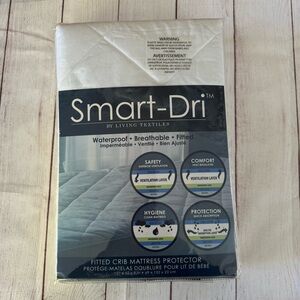 Smart-Dri by Living Textiles Waterproof Fitted Crib Mattress Protector NEW